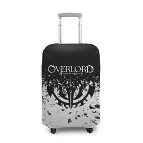 Чехол для чемодана 3D с принтом Overlord. в Новосибирске, 86% полиэфир, 14% спандекс | двустороннее нанесение принта, прорези для ручек и колес | overlord | аниме | гранж | лого | логотип | оверлорд | сериал | текстура