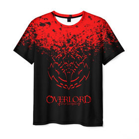 Мужская футболка 3D с принтом Overlord. в Новосибирске, 100% полиэфир | прямой крой, круглый вырез горловины, длина до линии бедер | overlord | аниме | гранж | лого | логотип | оверлорд | сериал | текстура