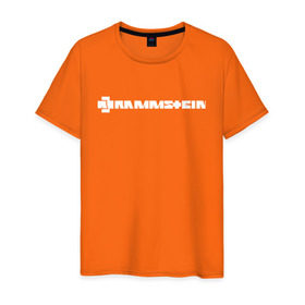 Мужская футболка хлопок с принтом RAMMSTEIN (НА СПИНЕ) в Новосибирске, 100% хлопок | прямой крой, круглый вырез горловины, длина до линии бедер, слегка спущенное плечо. | Тематика изображения на принте: rammstein | рамштайн