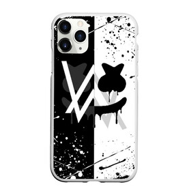 Чехол для iPhone 11 Pro матовый с принтом ALAN WALKER x MARSHMELLO в Новосибирске, Силикон |  | alan walker | aw | electro | electro music | marshmello | music | алан уокер | маршмелло | музыка | музыкант | электро | электронная музыка