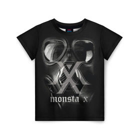 Детская футболка 3D с принтом Monsta X в Новосибирске, 100% гипоаллергенный полиэфир | прямой крой, круглый вырез горловины, длина до линии бедер, чуть спущенное плечо, ткань немного тянется | dramarama | edm | hyungwon | idol | im | j pop | jooheon | k pop | kihyun | kpop | minhyuk | mv | shownu | the code | wonho | вонхо | монста х | хип хоп