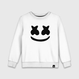 Детский свитшот хлопок с принтом ALAN WALKER x MARSHMELLO в Новосибирске, 100% хлопок | круглый вырез горловины, эластичные манжеты, пояс и воротник | alan walker | aw | electro | electro music | marshmello | music | алан уокер | маршмелло | музыка | музыкант | электро | электронная музыка