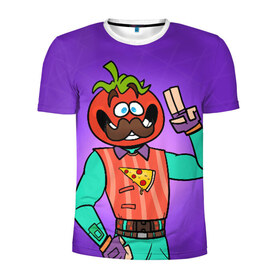 Мужская футболка 3D спортивная с принтом Tomato в Новосибирске, 100% полиэстер с улучшенными характеристиками | приталенный силуэт, круглая горловина, широкие плечи, сужается к линии бедра | Тематика изображения на принте: epic | fortnite | фортнайт | эпик