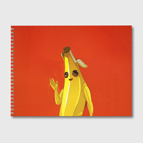 Альбом для рисования с принтом Banana в Новосибирске, 100% бумага
 | матовая бумага, плотность 200 мг. | Тематика изображения на принте: epic | fortnite | банан | фортнайт | эпик