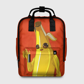 Женский рюкзак 3D с принтом Banana в Новосибирске, 100% полиэстер | лямки с регулируемой длиной, сверху ручки, чтобы рюкзак нести как сумку. Основное отделение закрывается на молнию, как и внешний карман. Внутри два дополнительных кармана, один из которых закрывается на молнию. По бокам два дополнительных кармашка, куда поместится маленькая бутылочка
 | epic | fortnite | банан | фортнайт | эпик