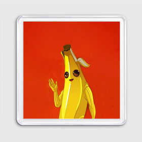 Магнит 55*55 с принтом Banana в Новосибирске, Пластик | Размер: 65*65 мм; Размер печати: 55*55 мм | epic | fortnite | банан | фортнайт | эпик