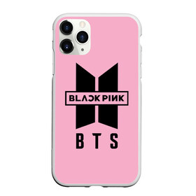 Чехол для iPhone 11 Pro матовый с принтом BTS and BLACKPINK в Новосибирске, Силикон |  | Тематика изображения на принте: bangtan boys | black | blackpink | bt21 | bts | k pop | pink | rose | блек пинк | блекпинк | блэк пинк | блэкпинк | бтс