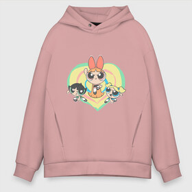 Мужское худи Oversize хлопок с принтом Powerpuff girls в Новосибирске, френч-терри — 70% хлопок, 30% полиэстер. Мягкий теплый начес внутри —100% хлопок | боковые карманы, эластичные манжеты и нижняя кромка, капюшон на магнитной кнопке | Тематика изображения на принте: powerpuff girls | ppg | бабблс | баттеркап | блоссом | крошки | крутые девчонки | лютик | пестик | пузырек | супер крошки | супергерой | таунсвиль | цветик