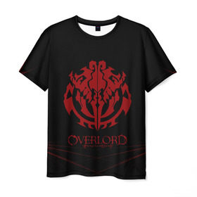 Мужская футболка 3D с принтом Overlord. в Новосибирске, 100% полиэфир | прямой крой, круглый вырез горловины, длина до линии бедер | overlord | аниме | геометрия | лого | логотип | оверлорд | сериал
