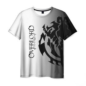 Мужская футболка 3D с принтом Overlord. в Новосибирске, 100% полиэфир | прямой крой, круглый вырез горловины, длина до линии бедер | overlord | аниме | геометрия | градиент | лого | логотип | надпись | оверлорд | сериал