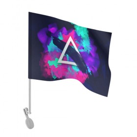 Флаг для автомобиля с принтом COLOR TRIANGLE в Новосибирске, 100% полиэстер | Размер: 30*21 см | bright | colorful | cool | disco | music | music lover | retro | speaker | tape recorder | technique | vintage | винтаж | динамик | диско | магнитофон | меломан | музыка | неон | разноцветный | ретро | техника