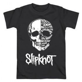 Мужская футболка хлопок с принтом Slipknot в Новосибирске, 100% хлопок | прямой крой, круглый вырез горловины, длина до линии бедер, слегка спущенное плечо. | slipknot | we are not your kind | альтернативный метал | грув метал | метал | музыка | ню метал | слипнот