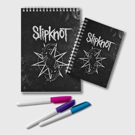 Блокнот с принтом Slipknot в Новосибирске, 100% бумага | 48 листов, плотность листов — 60 г/м2, плотность картонной обложки — 250 г/м2. Листы скреплены удобной пружинной спиралью. Цвет линий — светло-серый
 | Тематика изображения на принте: slipknot | we are not your kind | альтернативный метал | грув метал | метал | музыка | ню метал | слипнот