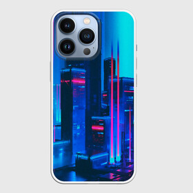 Чехол для iPhone 13 Pro с принтом НОЧНОЙ ГОРОД в Новосибирске,  |  | bright | colorful | cool | disco | music | music lover | retro | speaker | tape recorder | technique | vintage | винтаж | динамик | диско | магнитофон | меломан | музыка | неон | разноцветный | ретро | техника