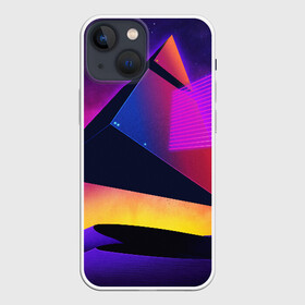 Чехол для iPhone 13 mini с принтом СТИЛЬ ГЕОМЕТРИЯ в Новосибирске,  |  | bright | colorful | cool | disco | music | music lover | retro | speaker | tape recorder | technique | vintage | винтаж | динамик | диско | магнитофон | меломан | музыка | неон | разноцветный | ретро | техника