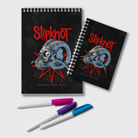 Блокнот с принтом Slipknot в Новосибирске, 100% бумага | 48 листов, плотность листов — 60 г/м2, плотность картонной обложки — 250 г/м2. Листы скреплены удобной пружинной спиралью. Цвет линий — светло-серый
 | slipknot | we are not your kind | альтернативный метал | грув метал | метал | музыка | ню метал | слипнот