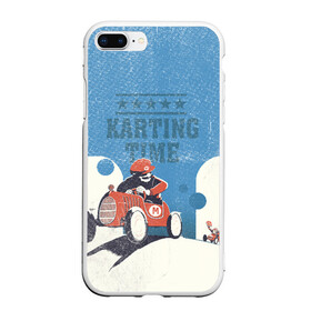 Чехол для iPhone 7Plus/8 Plus матовый с принтом Karting time в Новосибирске, Силикон | Область печати: задняя сторона чехла, без боковых панелей | Тематика изображения на принте: karting | автомобили | вождение | гонки | картинг | машины | рэйсинг | экстрим | экстримальныйспорт