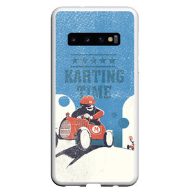 Чехол для Samsung Galaxy S10 с принтом Karting time в Новосибирске, Силикон | Область печати: задняя сторона чехла, без боковых панелей | Тематика изображения на принте: karting | автомобили | вождение | гонки | картинг | машины | рэйсинг | экстрим | экстримальныйспорт