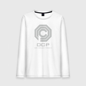 Мужской лонгслив хлопок с принтом OCP в Новосибирске, 100% хлопок |  | omni consumer products | алекс мёрфи | робокоп. детройт