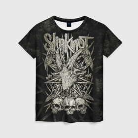 Женская футболка 3D с принтом Slipknot в Новосибирске, 100% полиэфир ( синтетическое хлопкоподобное полотно) | прямой крой, круглый вырез горловины, длина до линии бедер | slipknot | we are not your kind | альтернативный метал | грув метал | метал | музыка | ню метал | слипнот