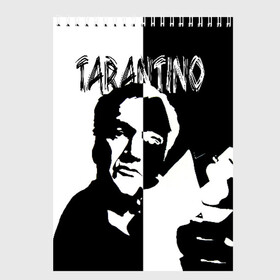 Скетчбук с принтом Tarantino в Новосибирске, 100% бумага
 | 48 листов, плотность листов — 100 г/м2, плотность картонной обложки — 250 г/м2. Листы скреплены сверху удобной пружинной спиралью | quentin tarantino | квентин тарантино