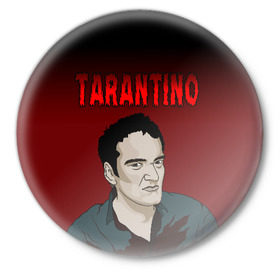 Значок с принтом Tarantino в Новосибирске,  металл | круглая форма, металлическая застежка в виде булавки | Тематика изображения на принте: quentin tarantino | квентин тарантино