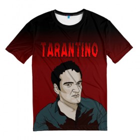 Мужская футболка 3D с принтом Tarantino в Новосибирске, 100% полиэфир | прямой крой, круглый вырез горловины, длина до линии бедер | quentin tarantino | квентин тарантино