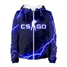 Женская куртка 3D с принтом CS GO LIGHTNING STYLE в Новосибирске, ткань верха — 100% полиэстер, подклад — флис | прямой крой, подол и капюшон оформлены резинкой с фиксаторами, два кармана без застежек по бокам, один большой потайной карман на груди. Карман на груди застегивается на липучку | astralis | awp | counter strike | cs go | cs go global offensive | faze clan | hyper beast | team liquid | thunder | астралис | молнии | тим ликвид | фейз клан | хайпер бист | шторм