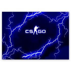 Поздравительная открытка с принтом CS GO LIGHTNING STYLE  в Новосибирске, 100% бумага | плотность бумаги 280 г/м2, матовая, на обратной стороне линовка и место для марки
 | Тематика изображения на принте: astralis | awp | counter strike | cs go | cs go global offensive | faze clan | hyper beast | team liquid | thunder | астралис | молнии | тим ликвид | фейз клан | хайпер бист | шторм