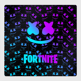 Магнитный плакат 3Х3 с принтом FORTNITE x MARSHMELLO NEON  в Новосибирске, Полимерный материал с магнитным слоем | 9 деталей размером 9*9 см | 2019 | armor | armour | cybersport | esport | fortnite | game | llama | logo | броня | игра | киберспорт | лама | фиолетовый | фирменные цвета | фортнайт