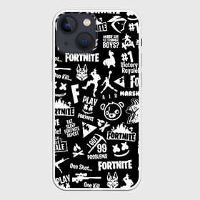 Чехол для iPhone 13 mini с принтом FORTNITE ПАТТЕРН   ФОРТНАЙТ ПАТТЕРН в Новосибирске,  |  | fortnite | fortnite 2 | fortnite x маршмелло | ikonik | marshmello | ninja | ninja streamer | иконик | ниндзя | фортнайт | фортнайт 2 | фортнайт глава 2