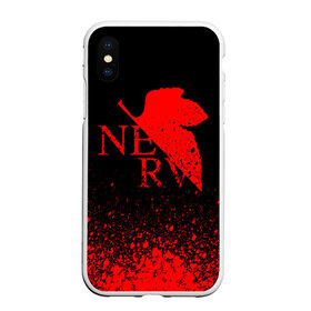 Чехол для iPhone XS Max матовый с принтом EVANGELION (NERV) в Новосибирске, Силикон | Область печати: задняя сторона чехла, без боковых панелей | angel | eva | evangelion | neon genesis evangelion | nerv | аска лэнгли сорью | ева | евангелион | мисато кацураги | рей аянами | синдзи