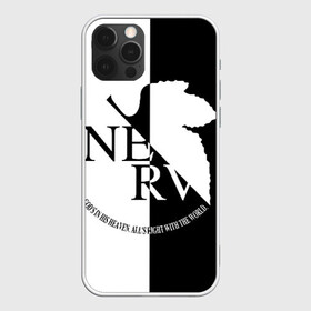 Чехол для iPhone 12 Pro с принтом Nerv black and white в Новосибирске, силикон | область печати: задняя сторона чехла, без боковых панелей | angel | eva | evangelion | neon genesis evangelion | nerv | аска лэнгли сорью | ева | евангелион | мисато кацураги | рей аянами | синдзи