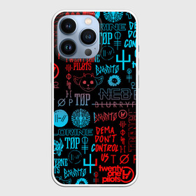 Чехол для iPhone 13 Pro с принтом TWENTY ONE PILOTS в Новосибирске,  |  | Тематика изображения на принте: 21 pilots | 21p | bandito | blurryface | chlorine | joshua | ned | top | trench | twenty one pilots | tyler | бандито | нэд | тренч