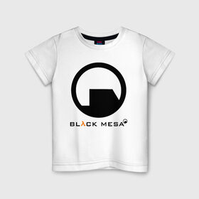 Детская футболка хлопок с принтом HALF-LIFE BLACK MESA в Новосибирске, 100% хлопок | круглый вырез горловины, полуприлегающий силуэт, длина до линии бедер | Тематика изображения на принте: 