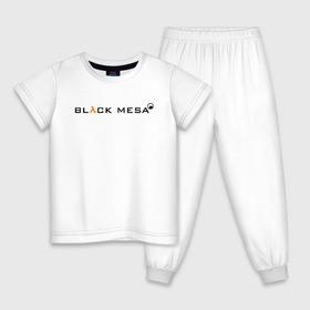 Детская пижама хлопок с принтом HALF-LIFE BLACK MESA в Новосибирске, 100% хлопок |  брюки и футболка прямого кроя, без карманов, на брюках мягкая резинка на поясе и по низу штанин
 | Тематика изображения на принте: 