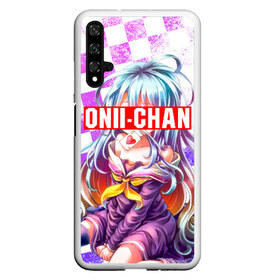 Чехол для Honor 20 с принтом ONNI-CHAN (Плашка переносная) в Новосибирске, Силикон | Область печати: задняя сторона чехла, без боковых панелей | anime | game | life | manga | no game | no game no life | no life | onni chan | sempai | senpai | аниме | без игры без жизни | братишка | манга | семпай | сенпай