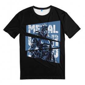 Мужская футболка 3D с принтом Metal Gear в Новосибирске, 100% полиэфир | прямой крой, круглый вырез горловины, длина до линии бедер | big boss | gear | hideo kojima | konami | metal | mgs | mgs5 | raiden | snake | solid | большой босс | конами | мгс | металл | райден | снейка | твердый | хидео кодзима | шестерни
