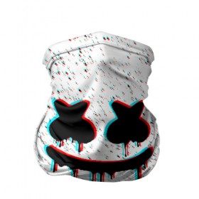 Бандана-труба 3D с принтом MARSHMELLO GLITCH в Новосибирске, 100% полиэстер, ткань с особыми свойствами — Activecool | плотность 150‒180 г/м2; хорошо тянется, но сохраняет форму | america | dj | marshmello | usa | америка | маршмелло