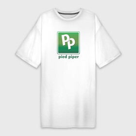Платье-футболка хлопок с принтом Pied Piper в Новосибирске,  |  | company | geek | logo | nerd | pied | piper | series | silicon valley | uniform | ботаники | вымышленная компания | гики | компания | логотип | пегий дудочник | программисты | сериал | силиконовая долина | форма