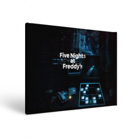 Холст прямоугольный с принтом FIVE NIGHTS AT FREDDYS в Новосибирске, 100% ПВХ |  | 5 ночей с фредди | animation | bonnie | chica | five nights at freddys | fnaf | foxy | freddy | funny | horror | scary | бонни | майк | пять | ужас | фнаф | фокси | фредди | чика | шмидт