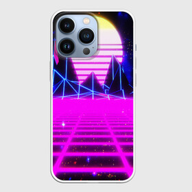 Чехол для iPhone 13 Pro с принтом Ретро Стиль неон в Новосибирске,  |  | bright | colorful | cool | disco | music | music lover | retro | speaker | tape recorder | technique | vintage | винтаж | динамик | диско | магнитофон | меломан | музыка | неон | разноцветный | ретро | техника