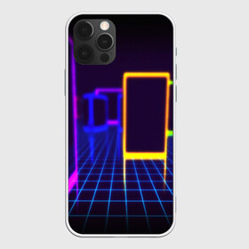 Чехол для iPhone 12 Pro Max с принтом NEON STYLE в Новосибирске, Силикон |  | bright | colorful | cool | disco | music | music lover | retro | speaker | tape recorder | technique | vintage | винтаж | динамик | диско | магнитофон | меломан | музыка | неон | разноцветный | ретро | техника