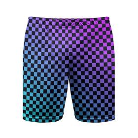 Мужские шорты спортивные с принтом Checkerboard gradient в Новосибирске,  |  | checkerboard | gradient | бойчик | градиент | клетка. ячейка | орнамент | френдзона | шахматная. доска | шашечки