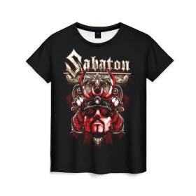 Женская футболка 3D с принтом Sabaton в Новосибирске, 100% полиэфир ( синтетическое хлопкоподобное полотно) | прямой крой, круглый вырез горловины, длина до линии бедер | battle metal | primo victoria | sabaton | the art of war | the great war | группа | йоаким броден | латный ботинок | метал | пауэр | рыцарские доспехи | сабатон | собатон | хэви