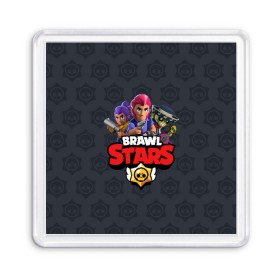 Магнит 55*55 с принтом BRAWL STARS в Новосибирске, Пластик | Размер: 65*65 мм; Размер печати: 55*55 мм | brawl stars | bull | colt | leon | stars | берли | бо | брок | ворон | джесси | динамайк | дэррил | кольт | леон | мортис | нита | пайпер | пенни | поко | пэм | рикошет | спайк | тара | фрэнк | шелли | эль примо