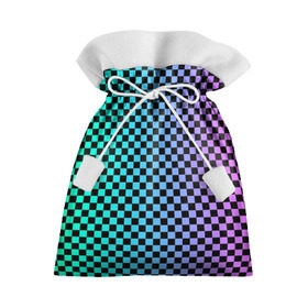 Подарочный 3D мешок с принтом Checkerboard Color в Новосибирске, 100% полиэстер | Размер: 29*39 см | Тематика изображения на принте: checkerboard | gradient | бойчик | в клетку | в клеточку | градиент | клетка | музыка | орнамент | френдзона | шахматная доска | шашки