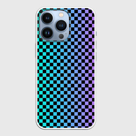 Чехол для iPhone 13 Pro с принтом Checkerboard Color в Новосибирске,  |  | checkerboard | gradient | бойчик | в клетку | в клеточку | градиент | клетка | музыка | орнамент | френдзона | шахматная доска | шашки