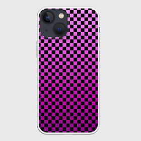 Чехол для iPhone 13 mini с принтом Checkerboard Color в Новосибирске,  |  | checkerboard | gradient | бойчик | в клетку | в клеточку | градиент | клетка | музыка | орнамент | френдзона | шахматная доска | шашки