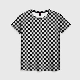 Женская футболка 3D с принтом Checkerboard Color  в Новосибирске, 100% полиэфир ( синтетическое хлопкоподобное полотно) | прямой крой, круглый вырез горловины, длина до линии бедер | Тематика изображения на принте: checkerboard | gradient | бойчик | в клетку | в клеточку | градиент | клетка | музыка | орнамент | френдзона | шахматная доска | шашки